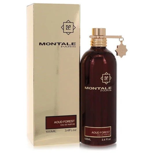 Montale Aoud Forest perfume bottle and packaging on a white background