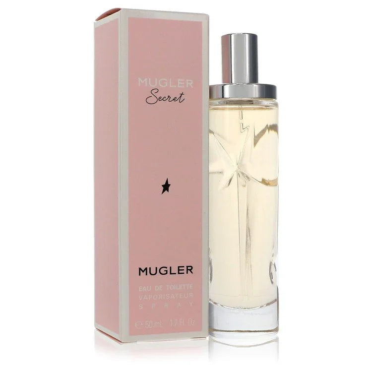 Mugler Secret perfume bottle and packaging on a white background