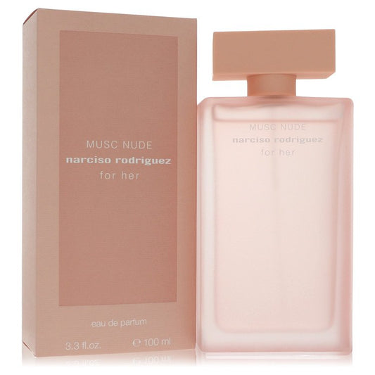 Narciso Rodriguez Musc Nude perfume bottle and packaging on a white background