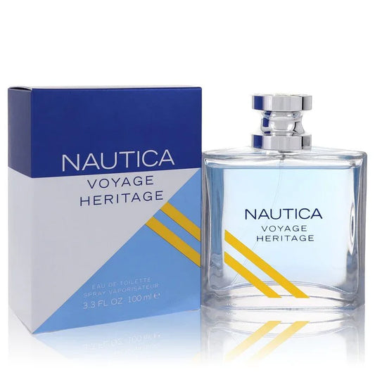 “Nautica Voyage Heritage men’s cologne with Mint, Rosemary, Lavender, and Sandalwood”