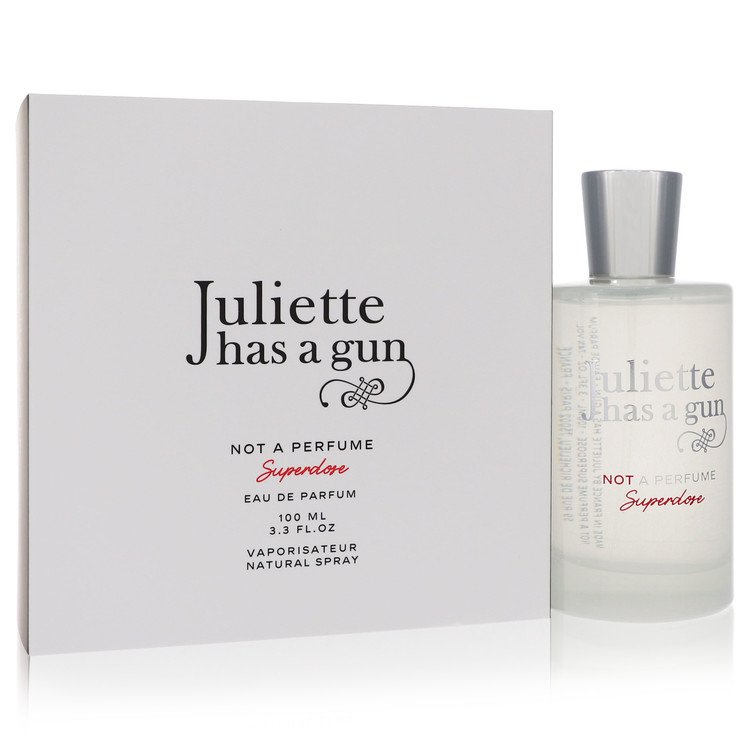 Perfume bottle and packaging of 'Juliette has a gun' on a white background
