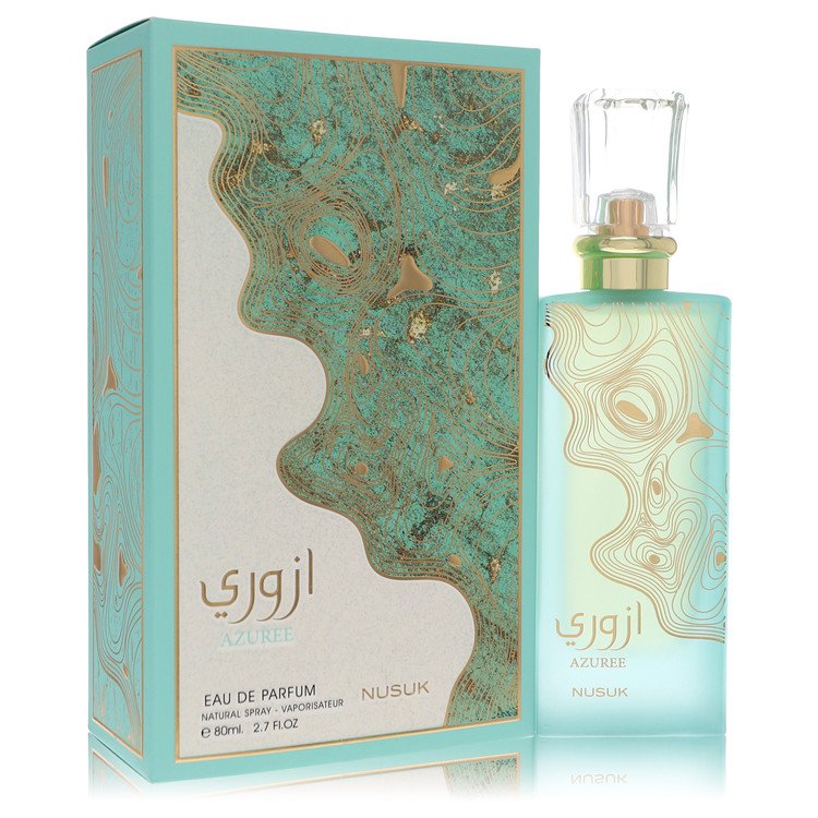 Nusuk Azuree Perfume bottle — Woody Aquatic Fresh unisex fragrance with bergamot, marine accord, iris, and sandalwood notes