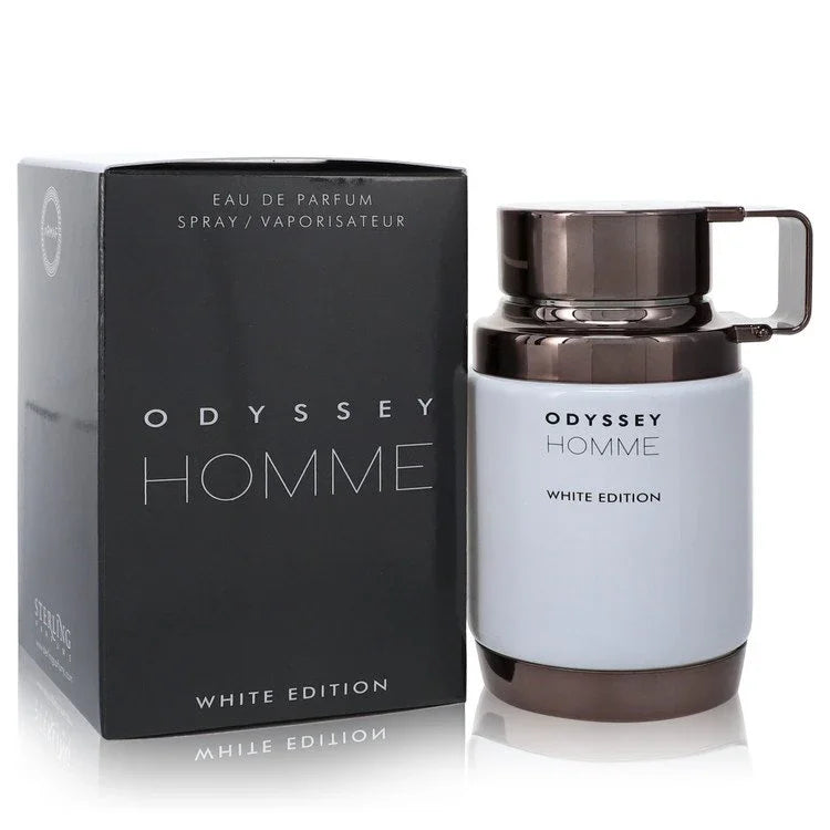 Odyssey Homme White Edition Eau de Parfum bottle and packaging on a white background