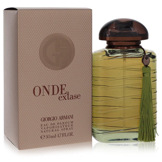 Giorgio Armani Onde extase perfume bottle and packaging on a white background