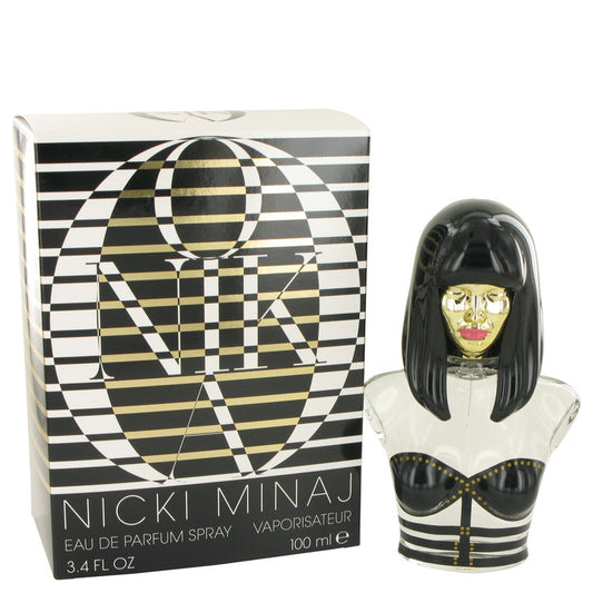 Nicki Minaj perfume bottle and packaging with geometric design