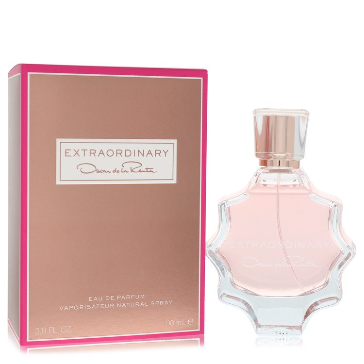Oscar De La Renta Extraordinary perfume bottle for women — Vibrant floral fruity fragrance with neroli, cherry blossom, peony, rose, amber, and vanilla notes