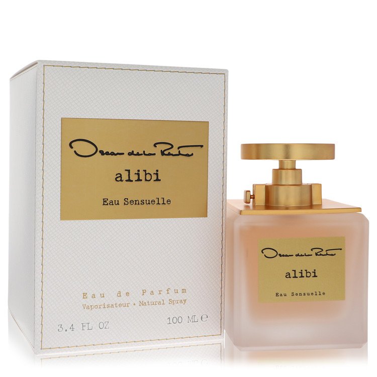 Oscar De La Renta Alibi Eau Sensuelle perfume bottle for women — Romantic floral citrus fragrance with mandarin orange, bergamot, tuberose, orange blossom, vanilla, sandalwood, and musk notes