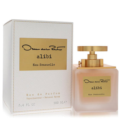 Oscar De La Renta Alibi Eau Sensuelle perfume bottle for women — Romantic floral citrus fragrance with mandarin orange, bergamot, tuberose, orange blossom, vanilla, sandalwood, and musk notes