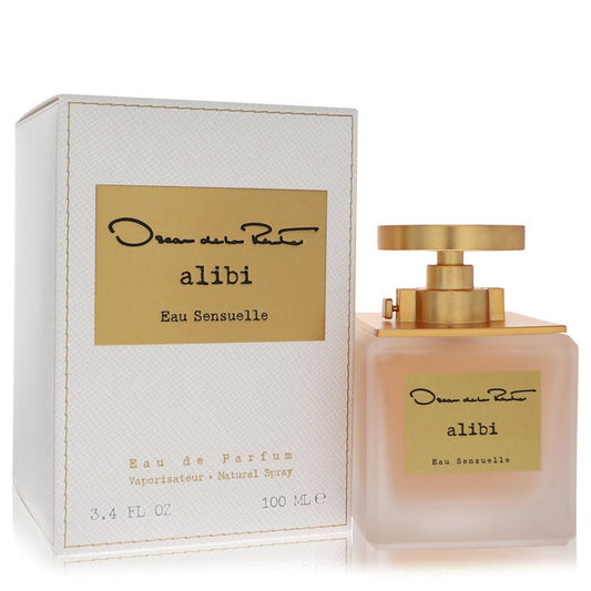 Oscar De La Renta Alibi Eau Sensuelle perfume bottle for women — Romantic floral citrus fragrance with mandarin orange, bergamot, tuberose, orange blossom, vanilla, sandalwood, and musk notes