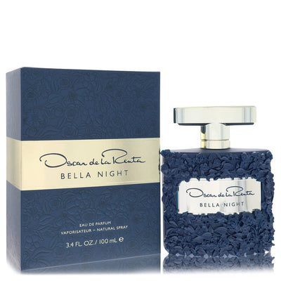 Oscar De La Renta Bella Night perfume bottle for women — Seductive floral fruity oriental fragrance with citrus, blackberry, pepper, jasmine, rose, orange blossom, vanilla, patchouli, and musk notes