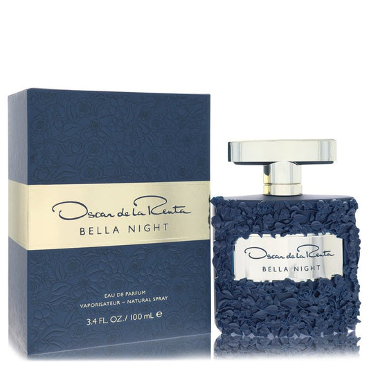 Oscar De La Renta Bella Night perfume bottle for women — Seductive floral fruity oriental fragrance with citrus, blackberry, pepper, jasmine, rose, orange blossom, vanilla, patchouli, and musk notes