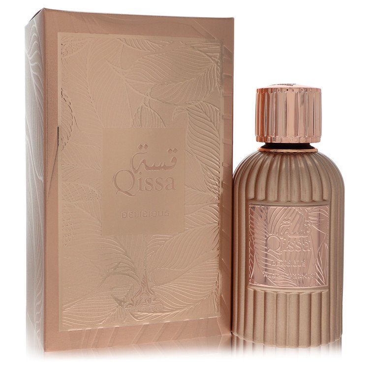 Qissa perfume bottle and packaging on a white background