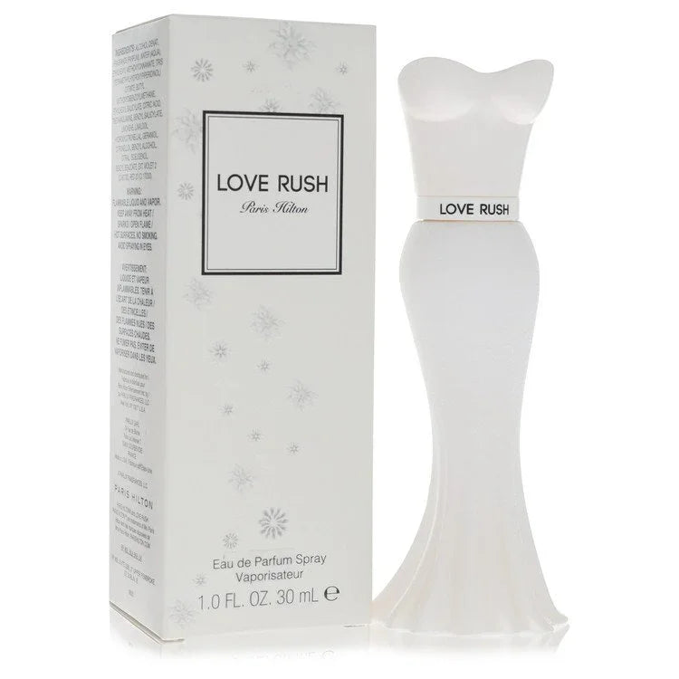 Paris Hilton Love Rush Eau de Parfum bottle — women's sparkling fruity floral EDP 2023