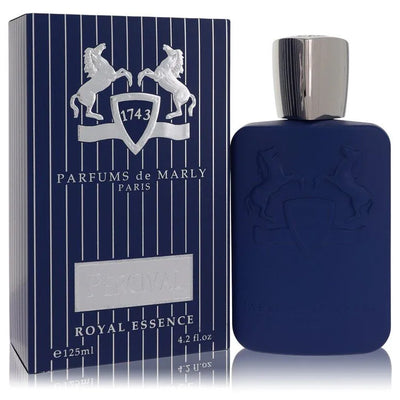 
Parfums de Marly Percival Royal Essence perfume bottle in royal blue with silver cap
