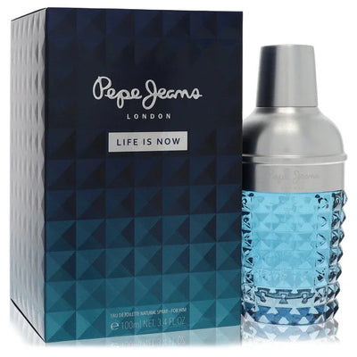 Pepe Jeans London perfume bottle and packaging with geometric design