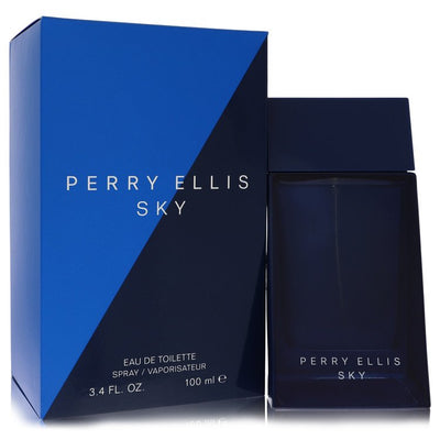 Perry Ellis Sky Cologne bottle - aromatic aquatic fragrance with bergamot, violet leaf, sage, and musk