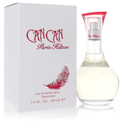 3.4 oz Paris Hilton Can Can Eau de Parfum bottle — fruity floral women's perfume with nectarine, clementine flower, cassis, wild orchid, orange blossom, amber, and musk notes.