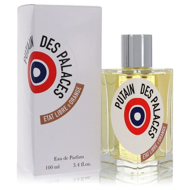 Perfume bottle and packaging of 'Putain Des Palaces' on a white background