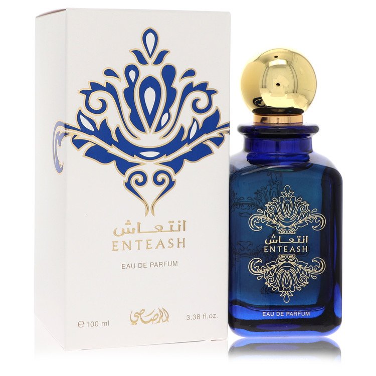 Rasasi Enteash bottle — sweet musky oriental perfume with cardamom, caramel, musk, amber, and ginger notes.