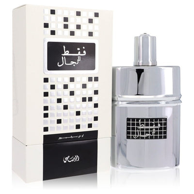 Rasasi Faqat Lil Rijal bottle with oud, saffron, leather, cardamom, patchouli and sandalwood
