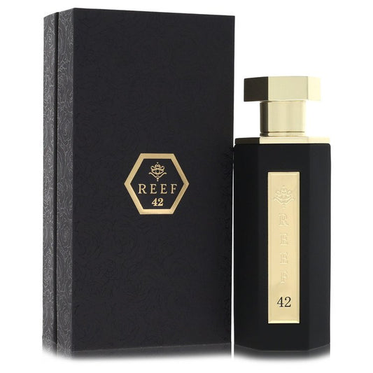 Reef 42 Parfum Perfume bottle — beach-to-city fresh woody amber unisex fragrance with bergamot, lemon, marine accord, cedarwood, and amber.