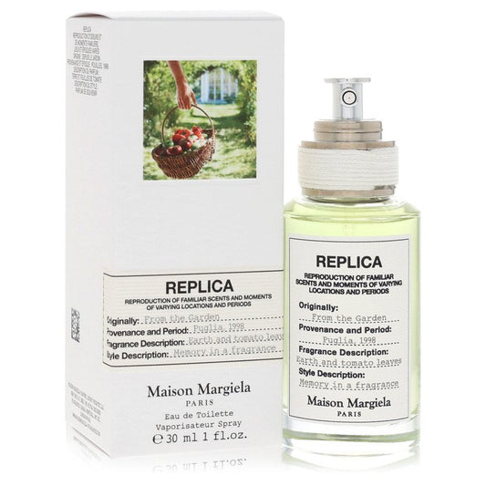 Replica From the Garden Perfume bottle by Maison Margiela — floral green fresh fragrance with green notes, bergamot, galbanum, rose, peony, lily of the valley, musk, cedarwood and vetiver