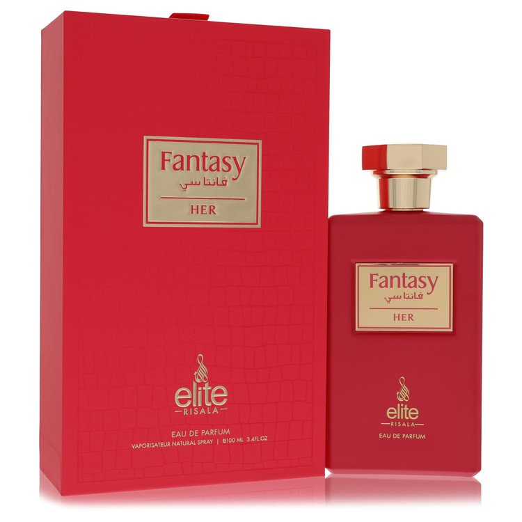 Risala Elite Fantasy Perfume bottle - floral fruity gourmand Eau de Parfum with passionfruit, peach, jasmine and caramel
