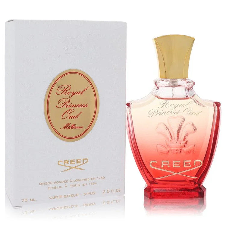 Royal Princess Oud Perfume bottle — Creed floral amber fragrance with bergamot, rose, violet, iris, oud, sandalwood, benzoin, and styrax.