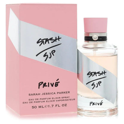 Perfume bottle and packaging of Sarah Jessica Parker's Stash SJP Prive on a white background