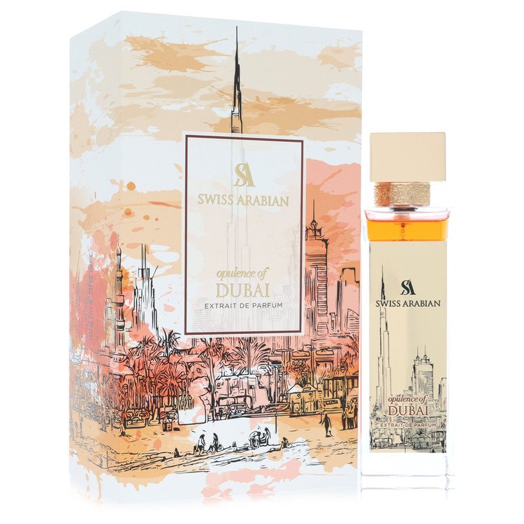 Swiss Arabian Dubai perfume bottle and packaging on a white background