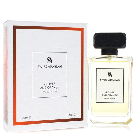 Swiss Arabian Vetiver And Orange unisex EDP showing citrus woody notes orange orange blossom vetiver
