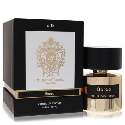 Tiziana Terenzi Borea perfume bottle — floral fruity unisex extrait de parfum with coconut, almond, pear, plum, jasmine, tuberose, freesia, vanilla, sandalwood, and musk notes
