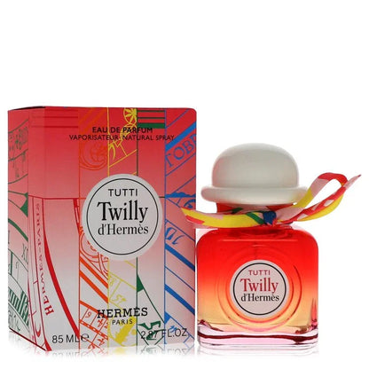 Hermes Tutti Twilly d'Hermes perfume bottle and packaging on a white background
