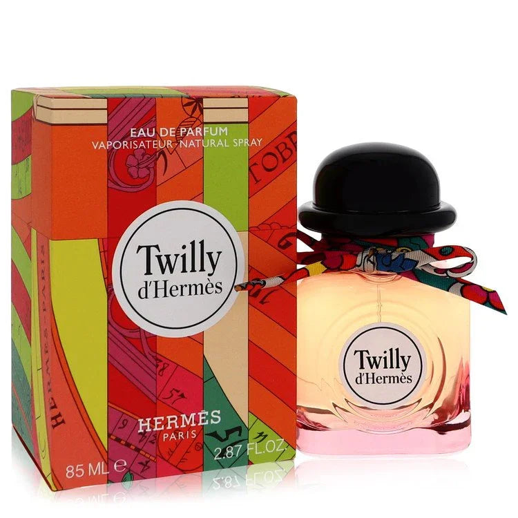 Twilly d'Hermes perfume bottle and packaging on a white background
