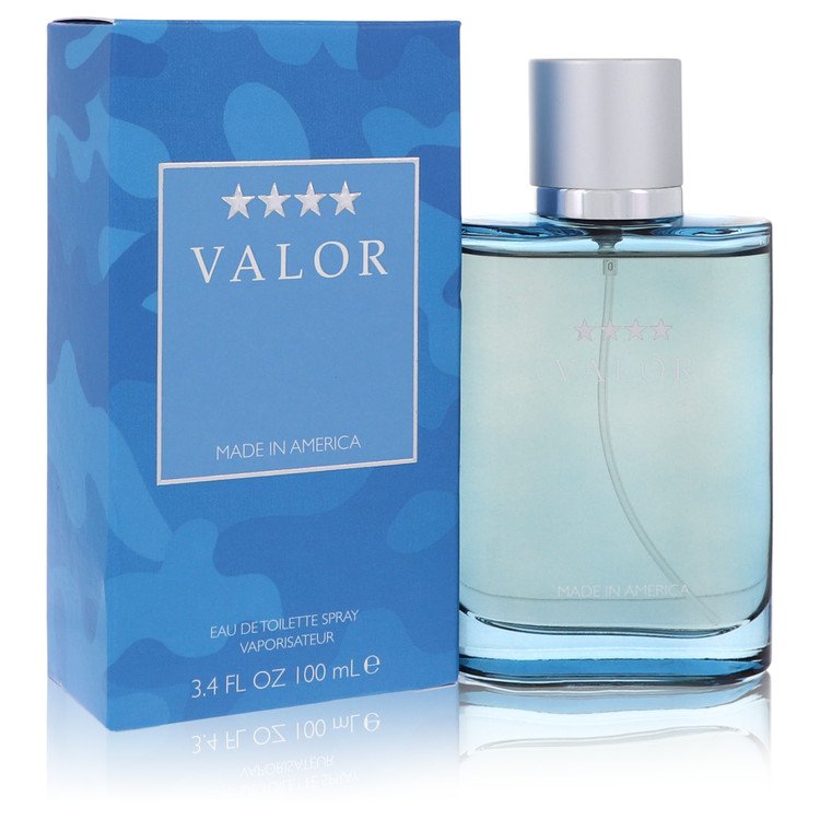 Dana Valor Cologne for Men bottle - Men's aromatic fougère woody fragrance with bergamot, lavender, green herbs, geranium, floral accords, spice, oakmoss, woody notes, musk, and amber