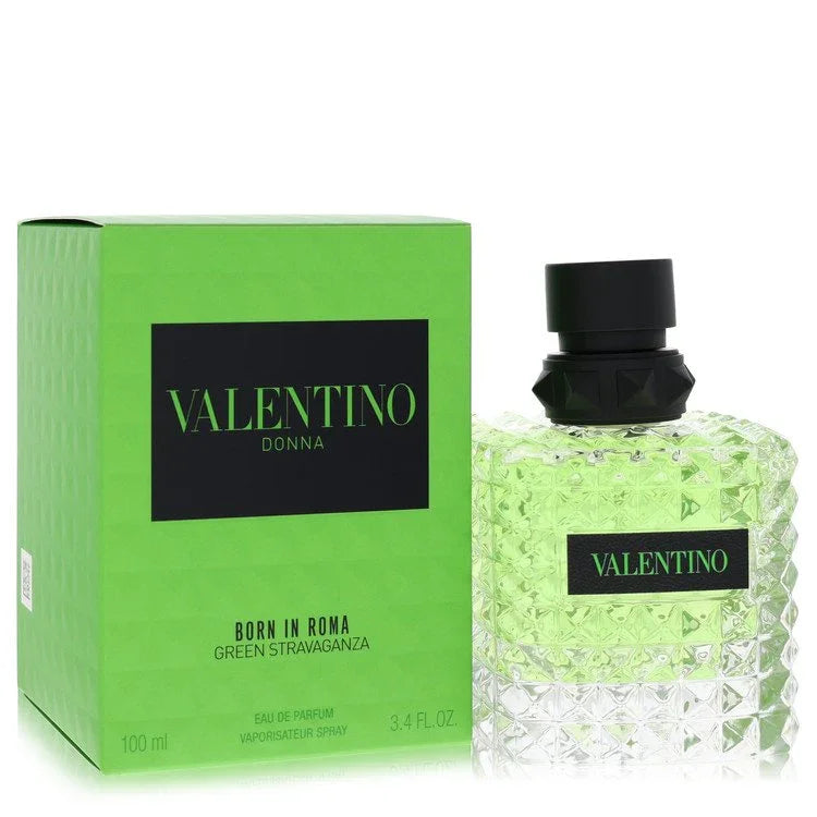 Valentino perfume bottle and packaging on a white background