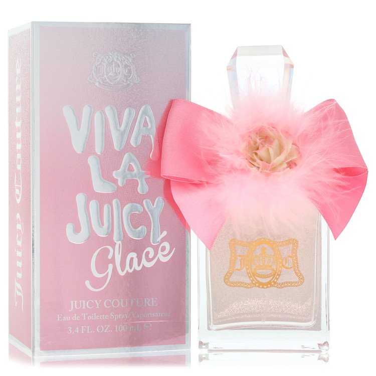 Juicy Couture Viva La Juicy Glacé Eau de Parfum bottle with pear sorbet, mandarin, jasmine, vanilla and sandalwood