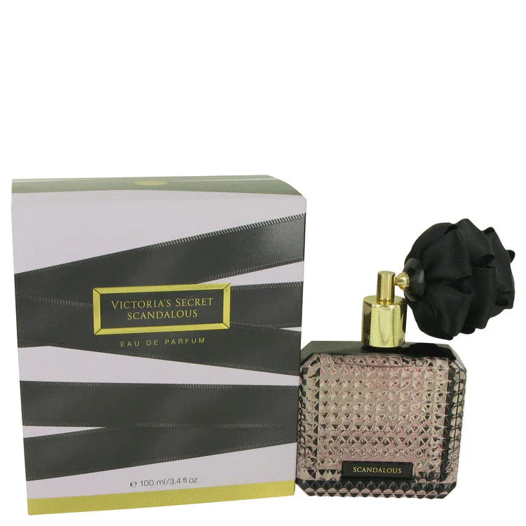 Victoria's Secret Scandalous perfume bottle and packaging on a white background