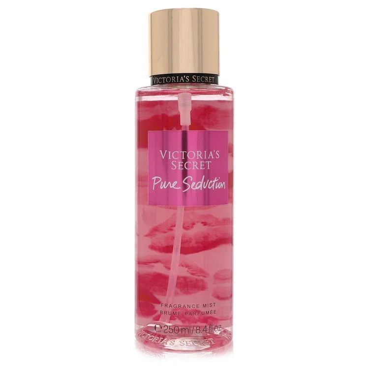 Victoria's Secret Pure Seduction fragrance mist bottle on a white background