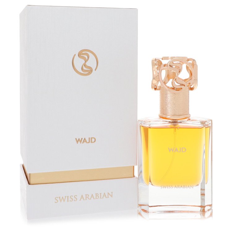 Swiss Arabian Wajd perfume bottle with Turkish rose, apple, patchouli, orris root, amber, balsam, musk and vanilla