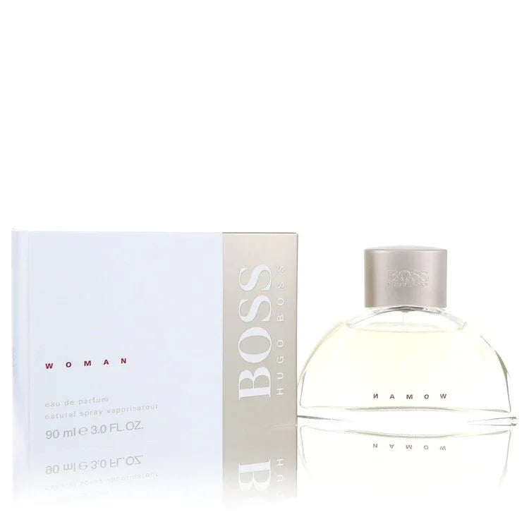 BOSS perfume bottle and packaging on a white background
