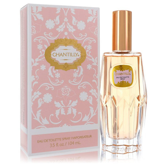Dana Chantilly Eau de Toilette bottle - Women's floral oriental fragrance with bergamot, neroli, clove, rose, jasmine, iris, sandalwood, oakmoss, and vanilla