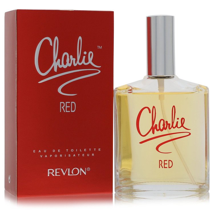 Charlie Red Perfume bottle — Revlon floral sweet fragrance with orange blossom, plum, tuberose, amber, honey, musk, and sandalwood.