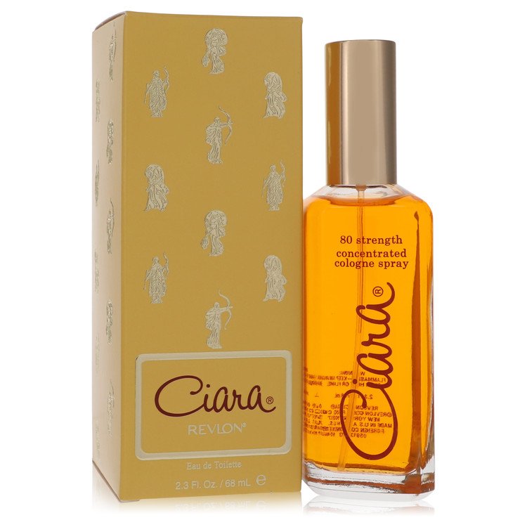 Ciara 80% Perfume bottle — Revlon amber oriental fragrance with raspberry, neroli, jasmine, leather, opoponax, incense, and vanilla.