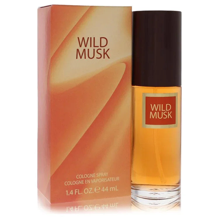 Wild Musk cologne spray bottle and packaging on a white background