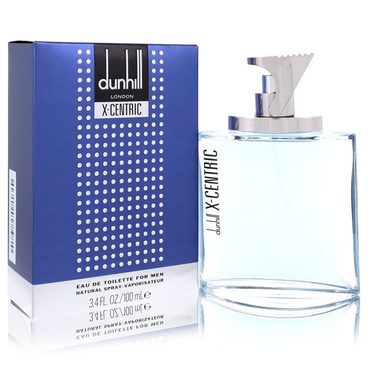 Dunhill X-Centric perfume bottle and packaging on a white background