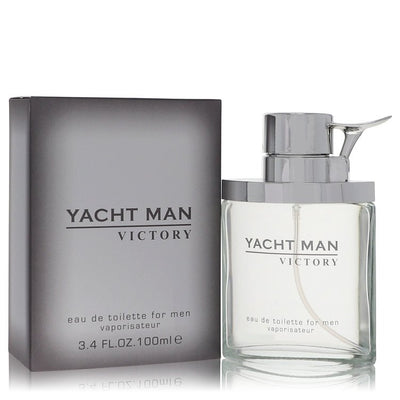 Myrurgia Yacht Man Victory Cologne bottle — Fresh Citrus Aromatic men fragrance with lemon, bergamot, grapefruit, black pepper, lavender, geranium, patchouli, cedarwood, and amber