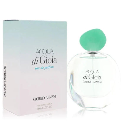 Acqua di Gioia Eau de Parfum spray for women, 50ml bottle and box, with green cap