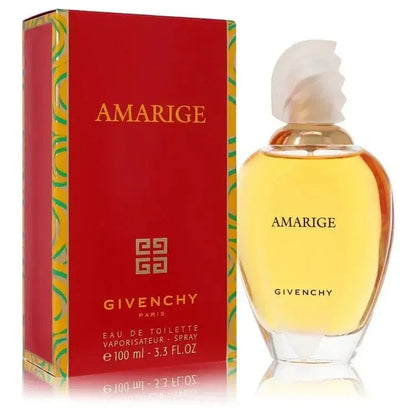 Amarige Perfume bottle by Givenchy — floral oriental fragrance with violet, mimosa, orange blossom, gardenia, jasmine, sandalwood, musk and amber