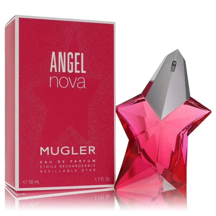 Angel Nova Perfume bottle - fruity floral woody Mugler fragrance with raspberry, lychee, Damascena rose and Akigalawood
